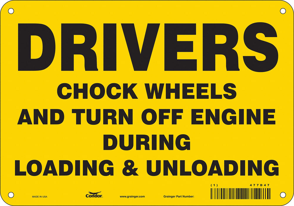 Safety Sign 7 in x 10 in Aluminum