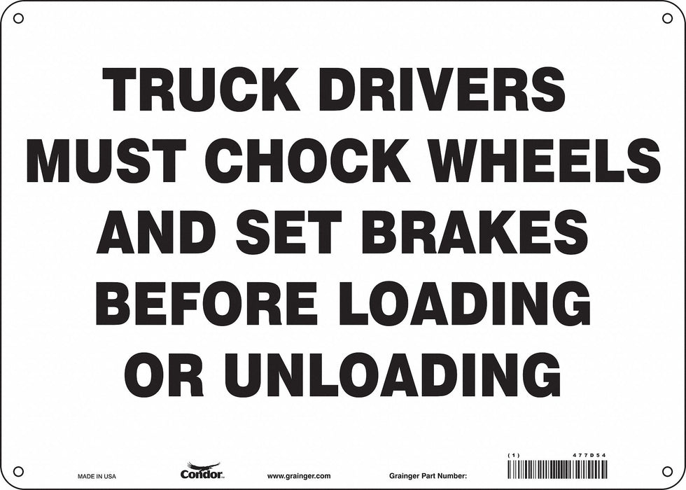 Safety Sign 10 inx14 in Aluminum