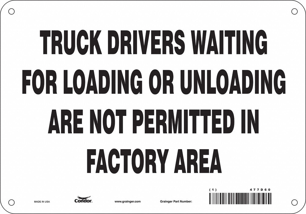 Safety Sign 7 in x 10 in Aluminum