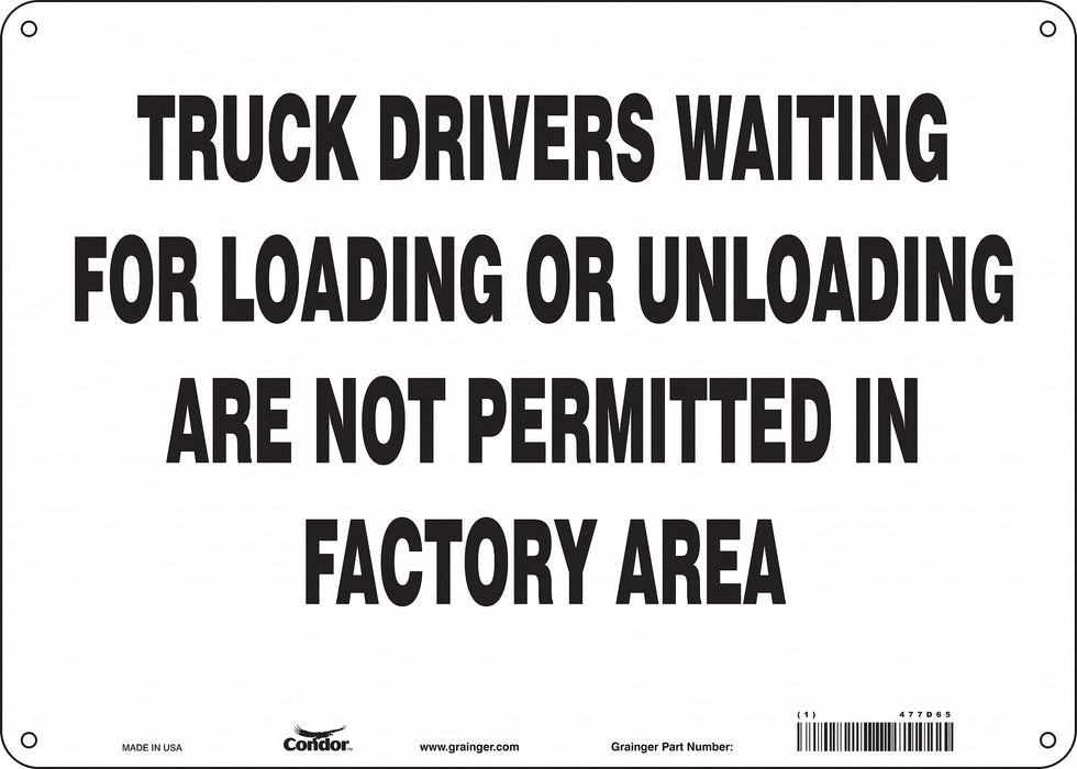 Safety Sign 10 inx14 in Polyethylene