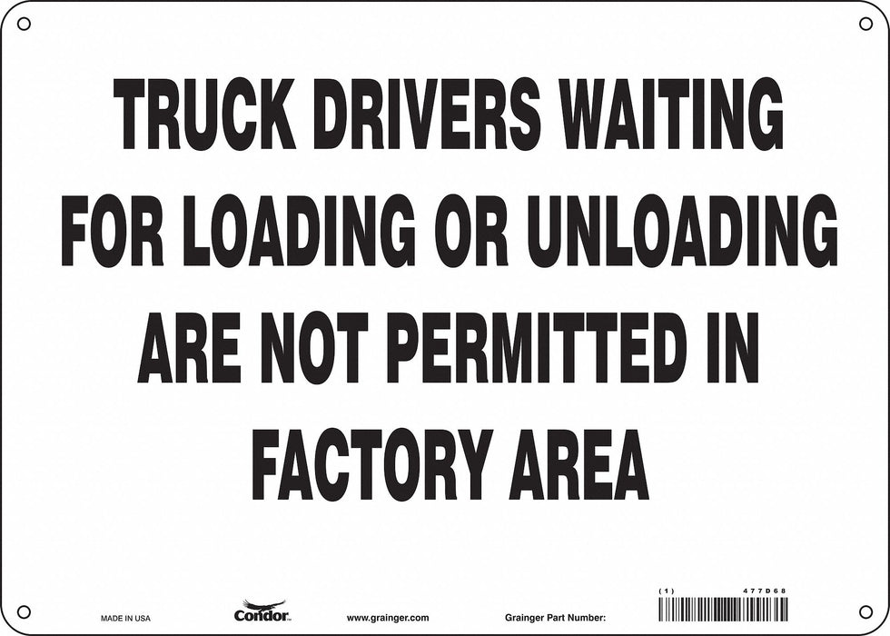 Safety Sign 10 inx14 in Vinyl