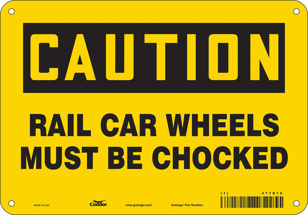 Safety Sign 7 in x 10 in Aluminum