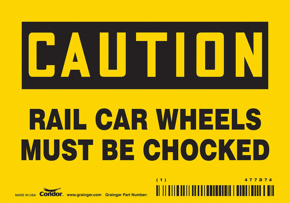 Safety Sign 3.5in x 5in Vinyl