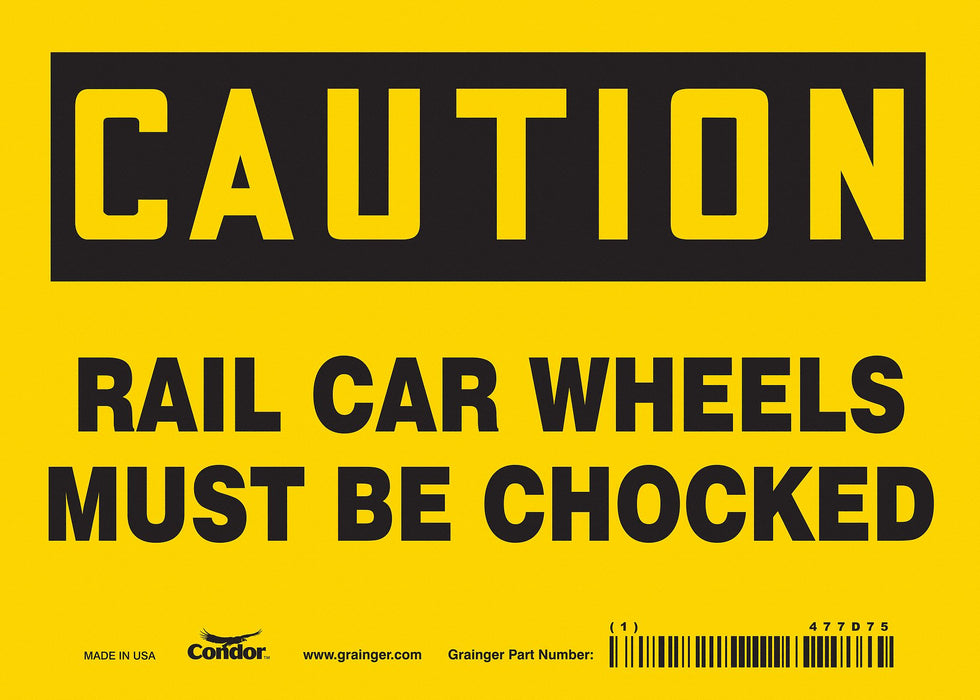 Safety Sign 5 in x 7 in Vinyl