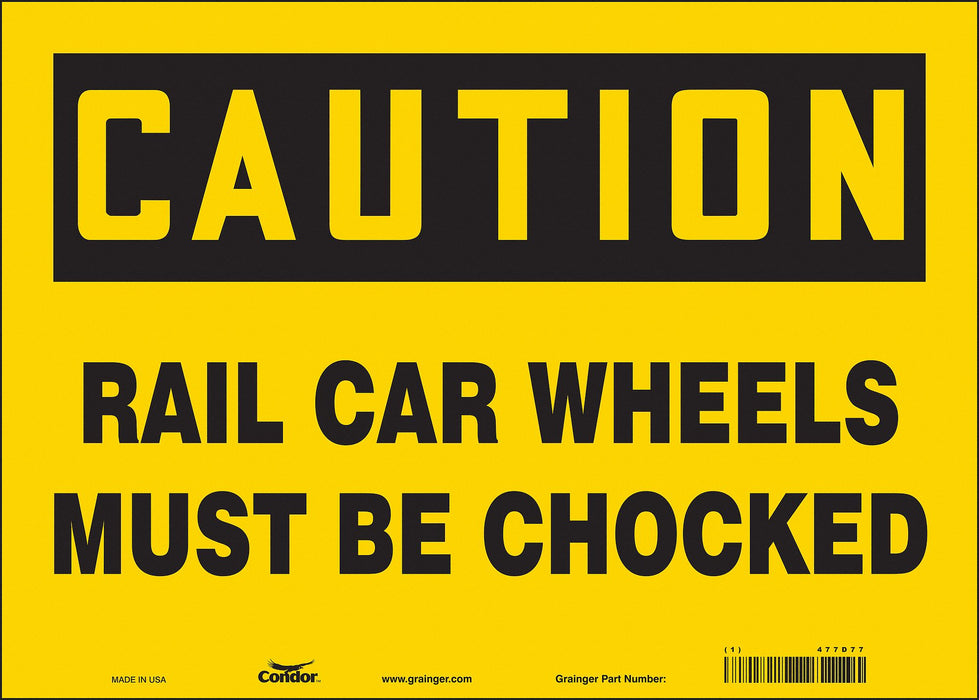 Safety Sign 10 in x 14 in Vinyl