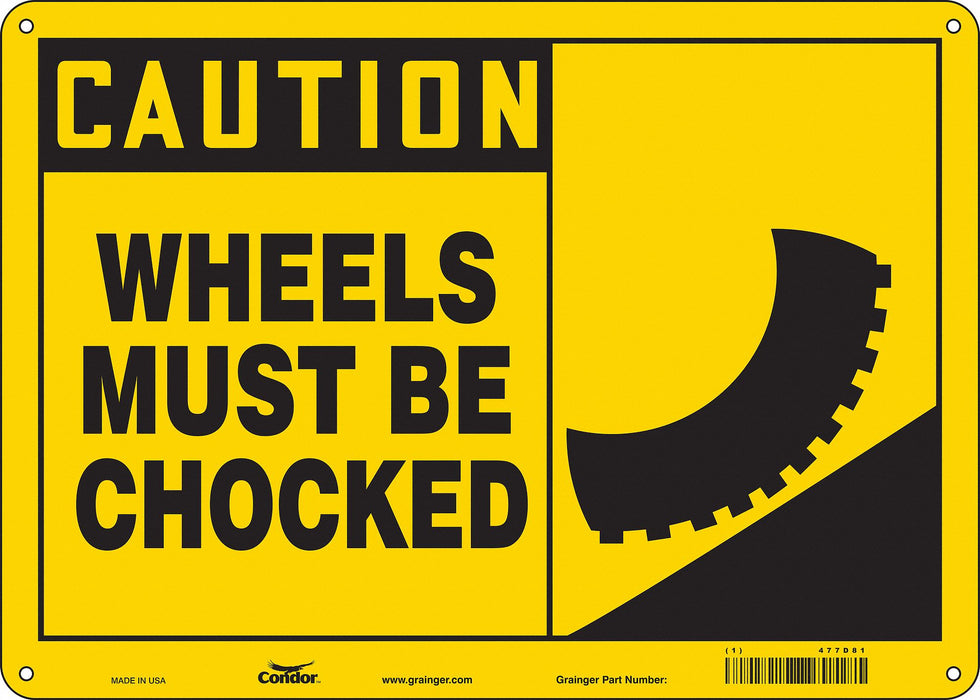 Safety Sign 10 inx14 in Polyethylene