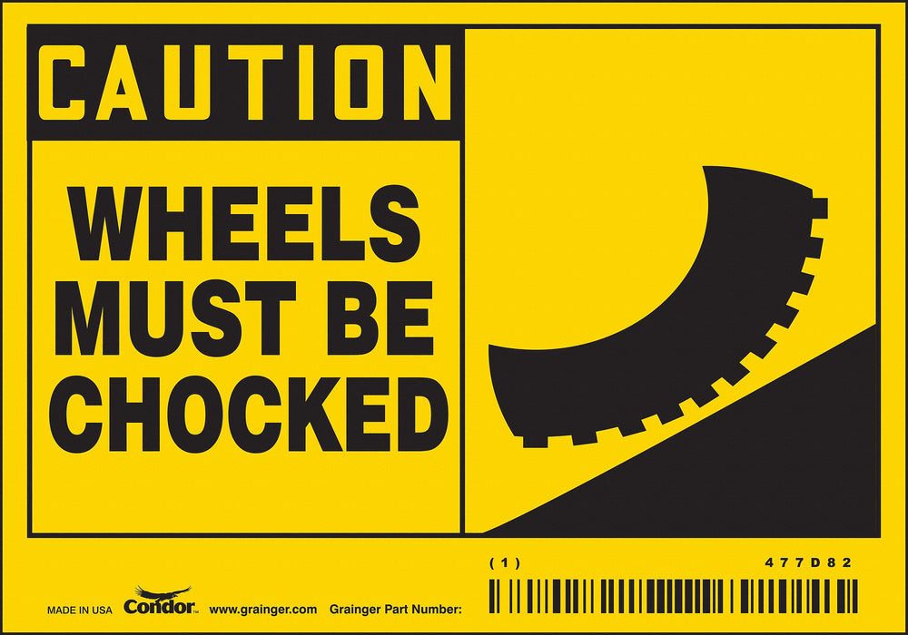 Safety Sign 3.5in x 5in Vinyl