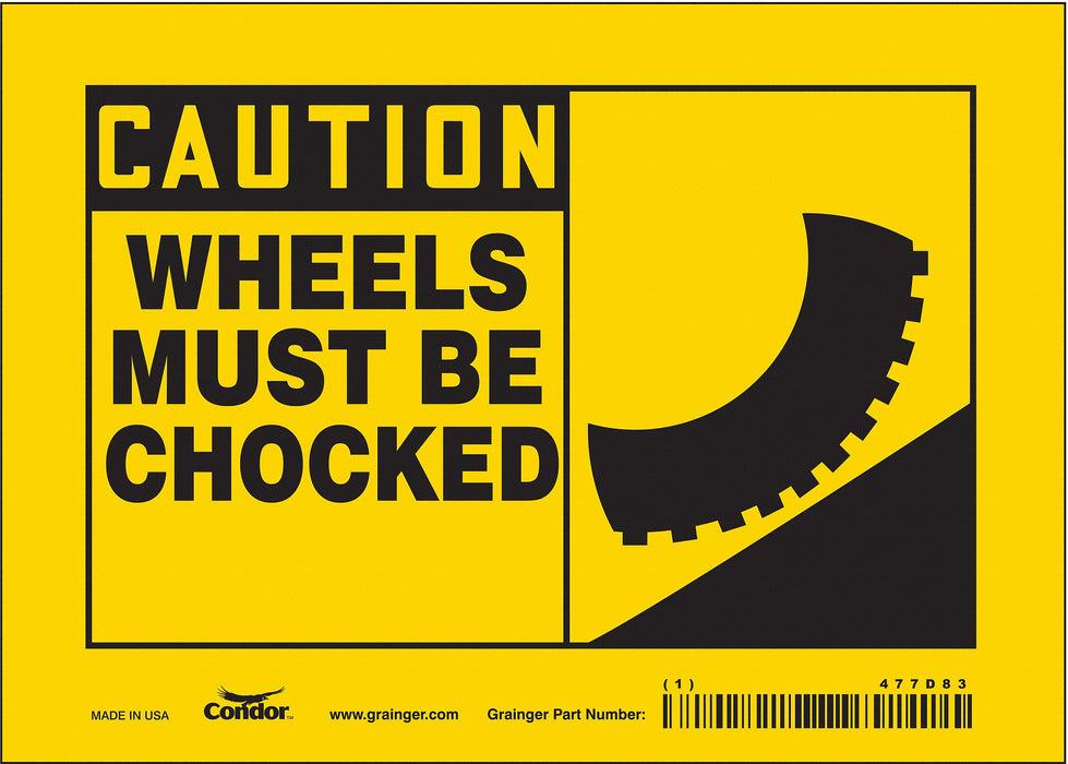 Safety Sign 5 in x 7 in Vinyl