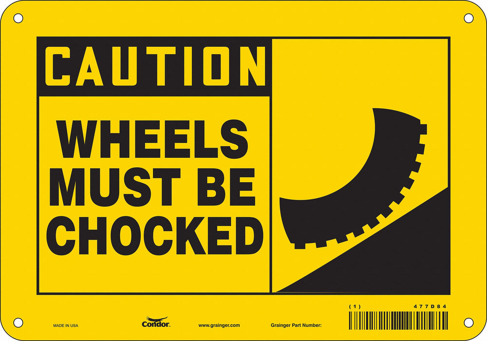 Safety Sign 7 in x 10 in Vinyl