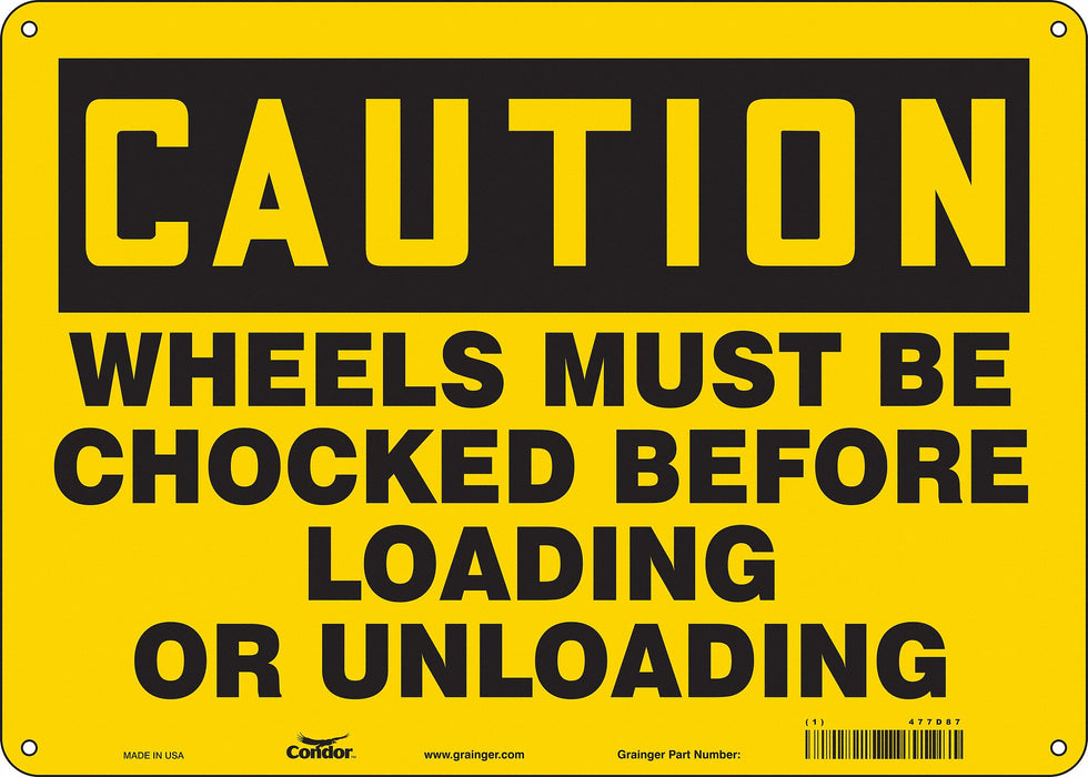 Safety Sign 10 inx14 in Aluminum