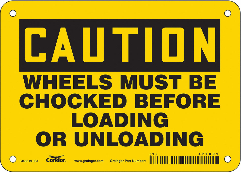 Safety Sign 5 inx7 in Vinyl