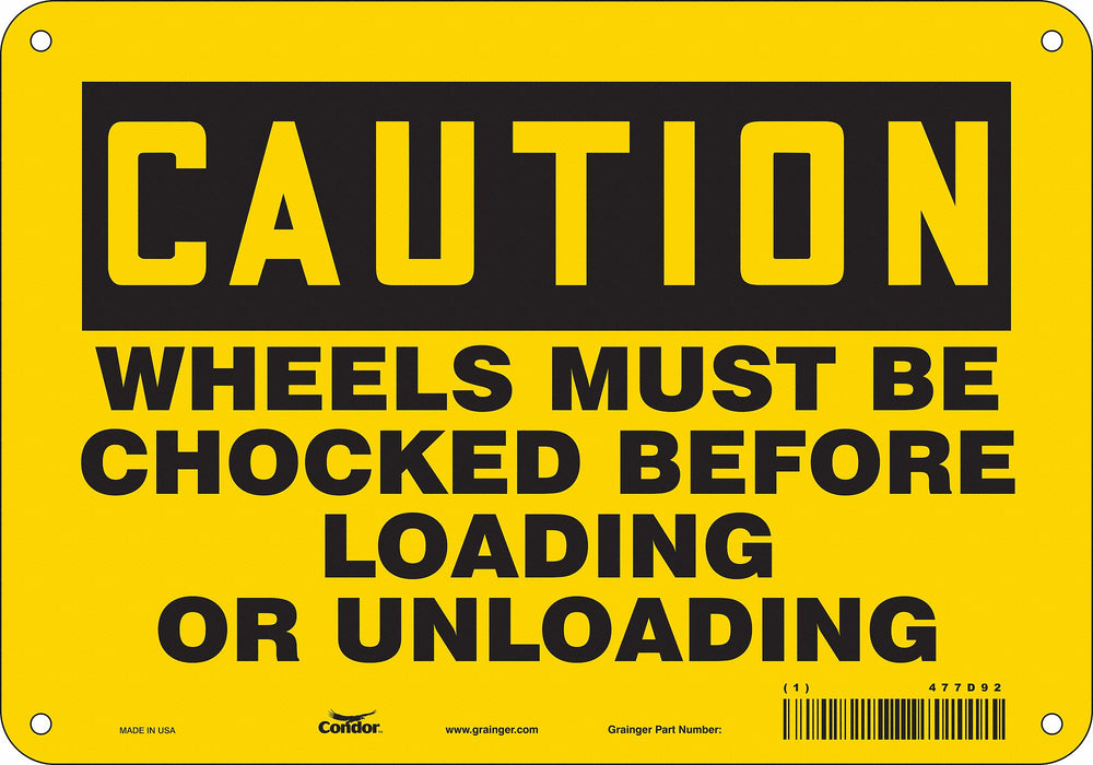 Safety Sign 7 in x 10 in Vinyl