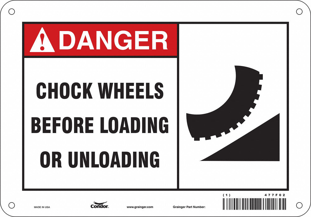 Safety Sign 7 in x 10 in Aluminum