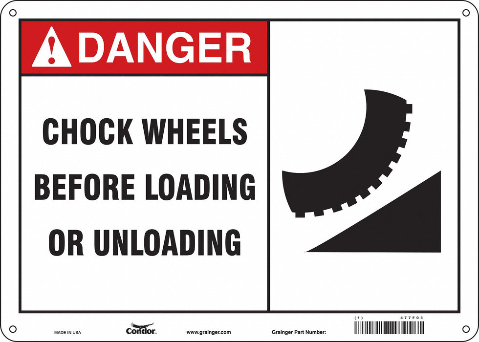 Safety Sign 10 in x 14 in Aluminum