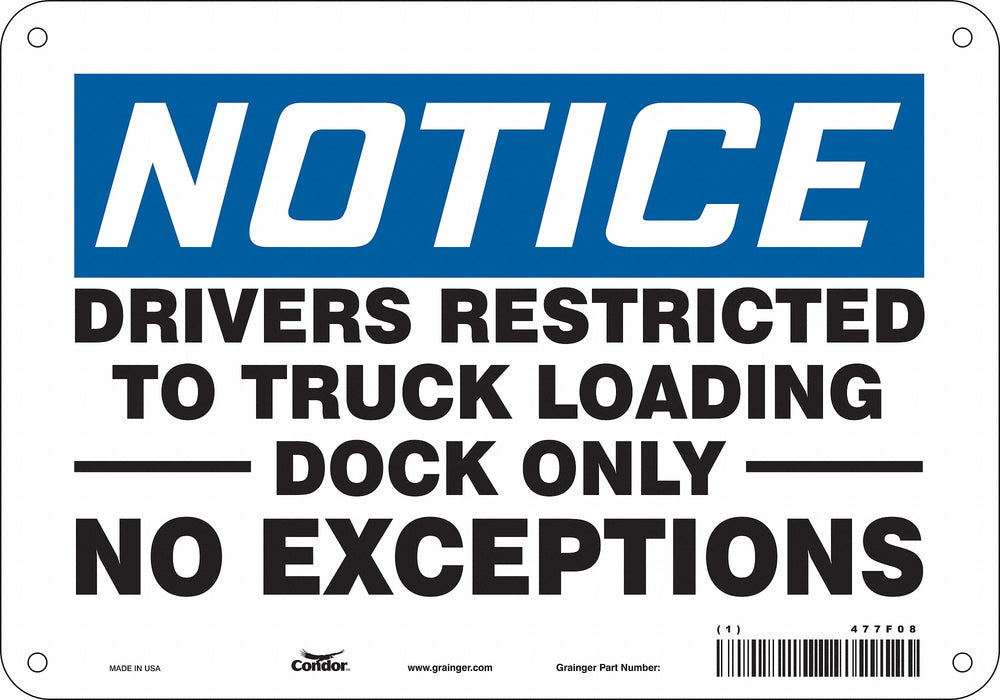 Safety Sign 7 in x 10 in Aluminum