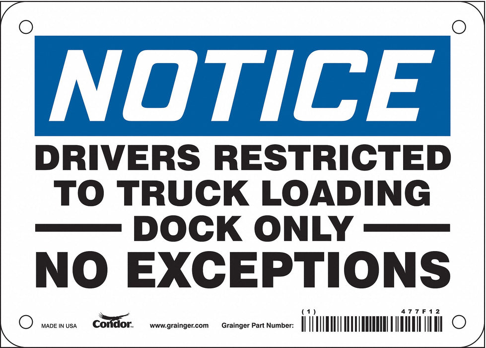 Safety Sign 5 in x 7 in Vinyl