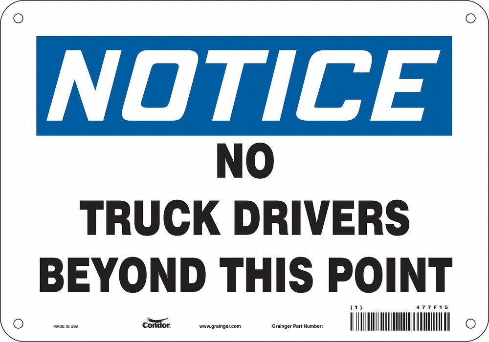 Safety Sign 7 in x 10 in Aluminum