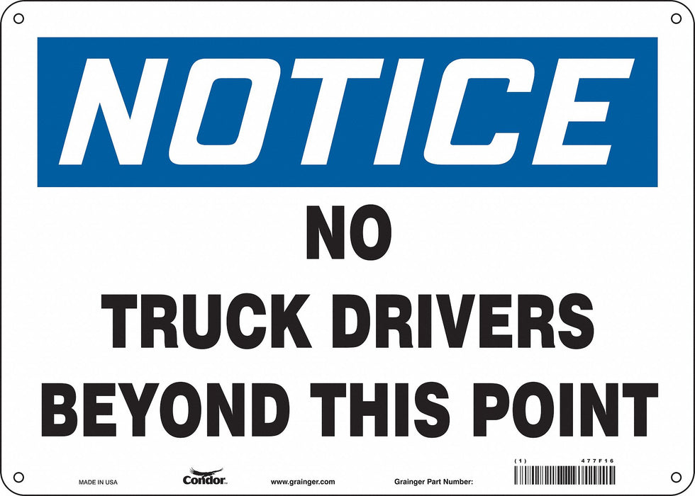 Safety Sign 10 inx14 in Aluminum