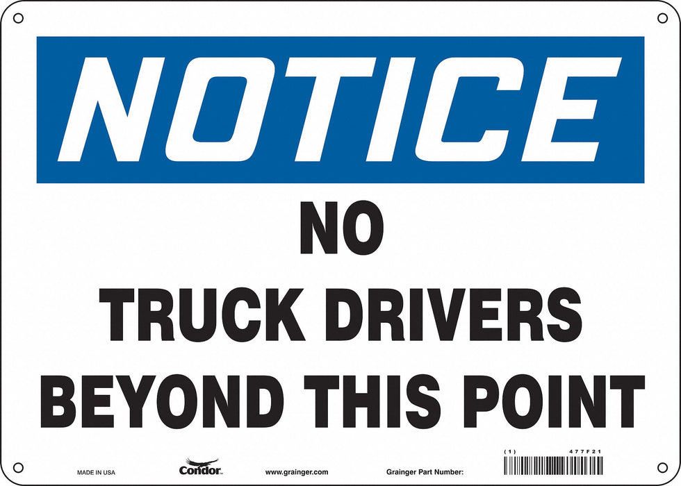 Safety Sign 10 inx14 in Vinyl