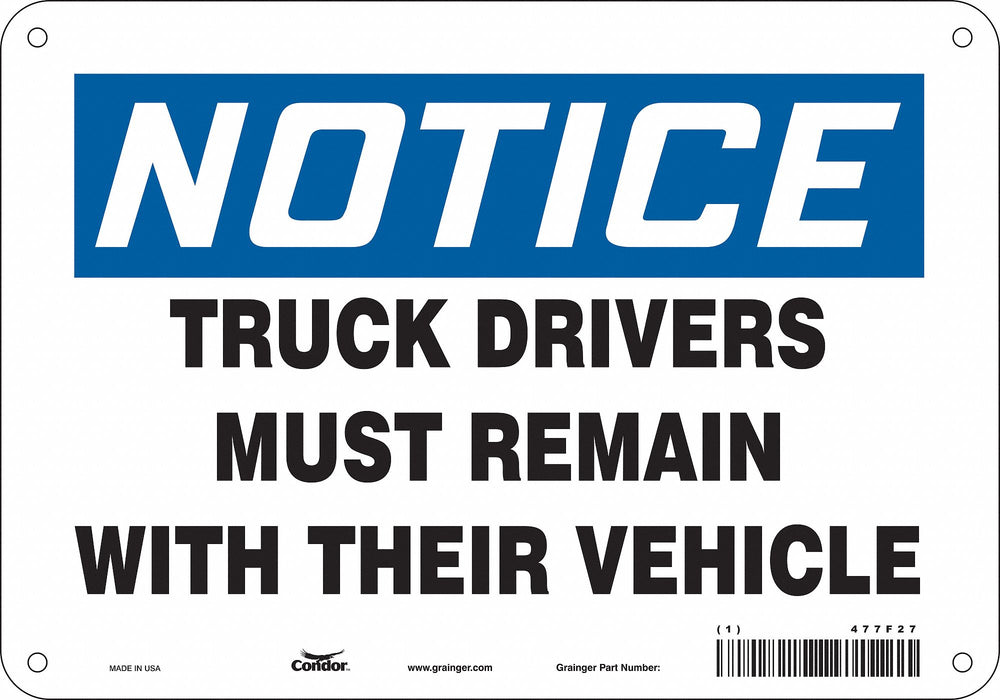 Safety Sign 7 in x 10 in Vinyl