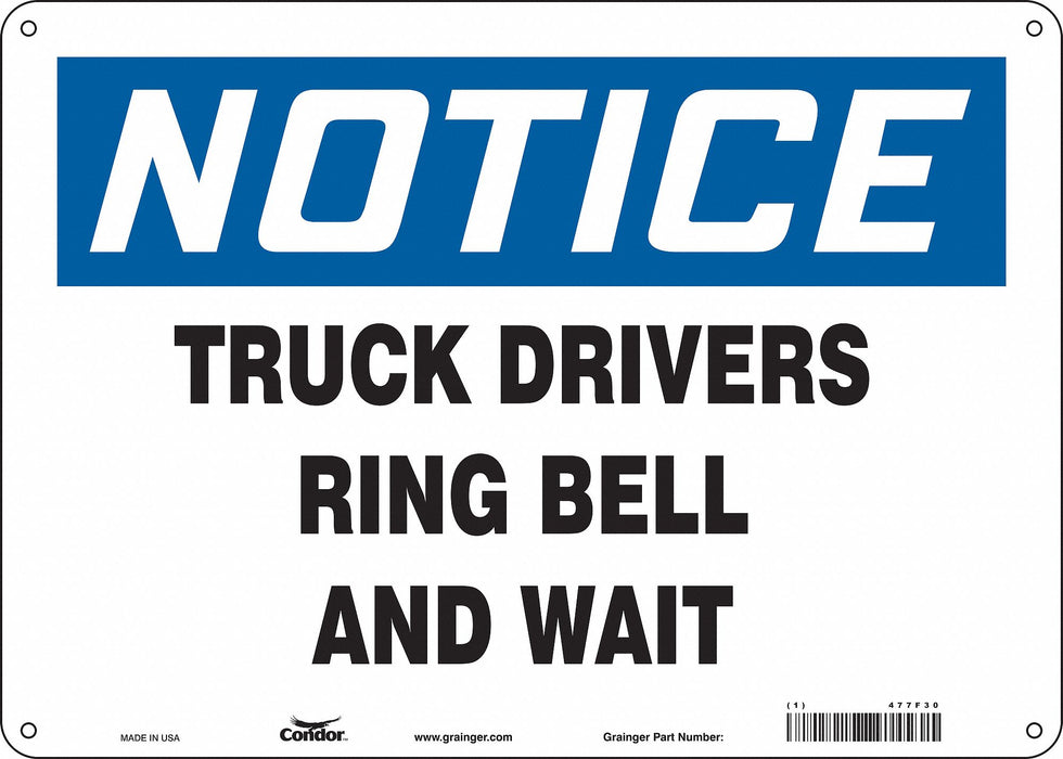 Safety Sign 10 inx14 in Aluminum