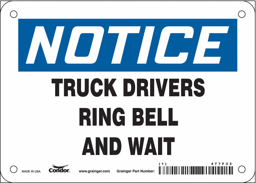 Safety Sign 5 inx7 in Vinyl