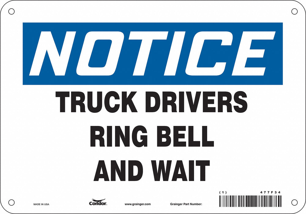 Safety Sign 7 inx10 in Vinyl