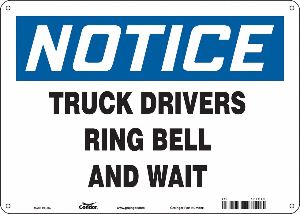 Safety Sign 10 inx14 in Vinyl