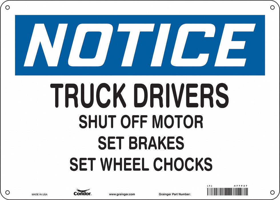 Safety Sign 10 inx14 in Aluminum