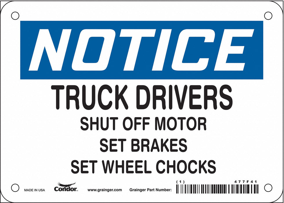 Safety Sign 5 in x 7 in Vinyl