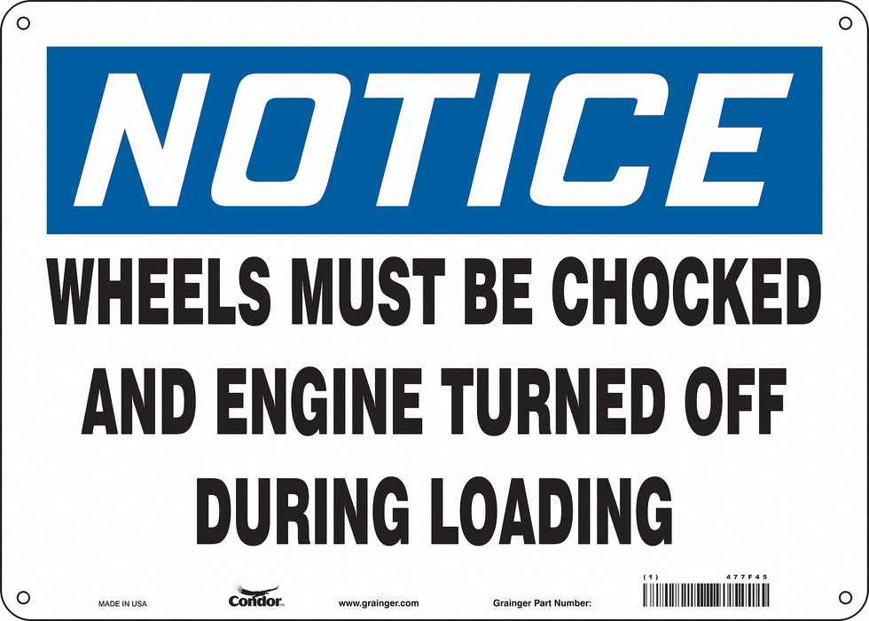 Safety Sign 10 inx14 in Aluminum