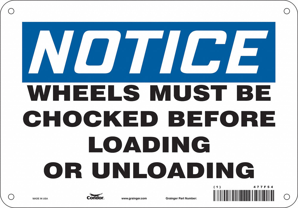 Safety Sign 7 in x 10 in Aluminum