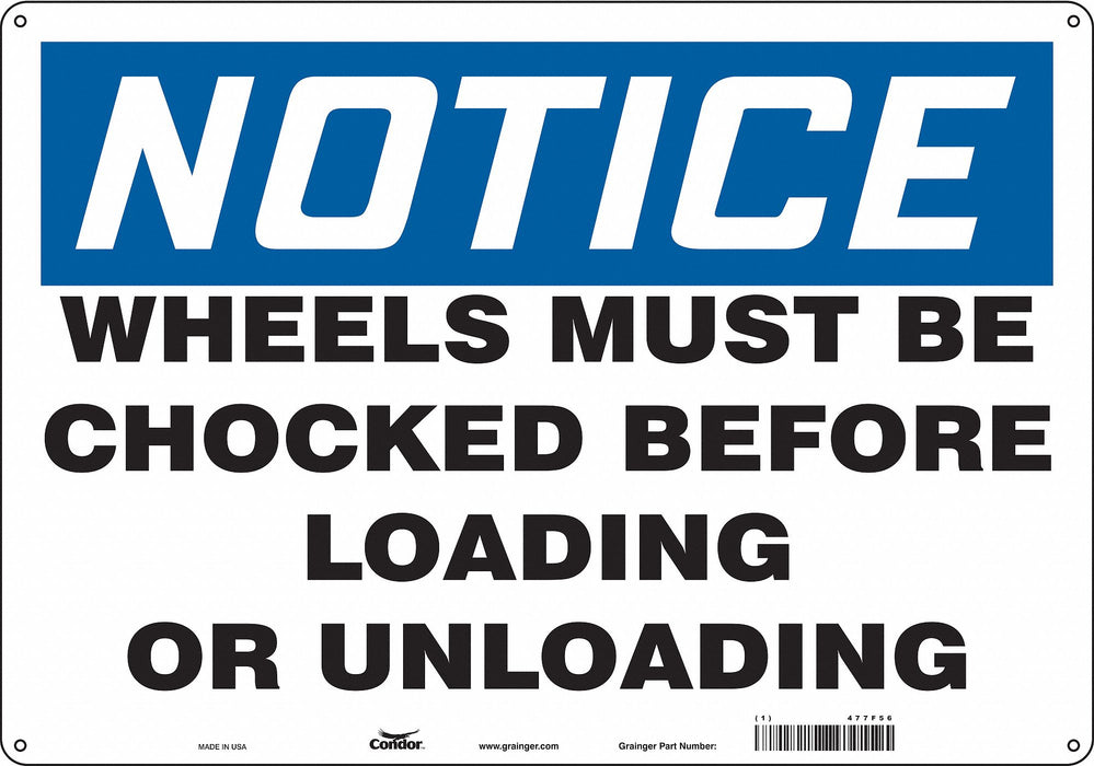 Safety Sign 14 inx20 in Aluminum