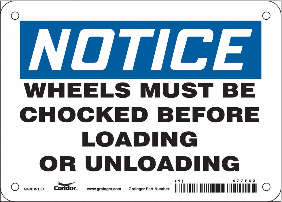 Safety Sign 5 in x 7 in Vinyl