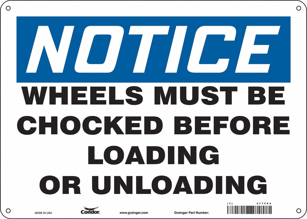 Safety Sign 10 inx14 in Vinyl