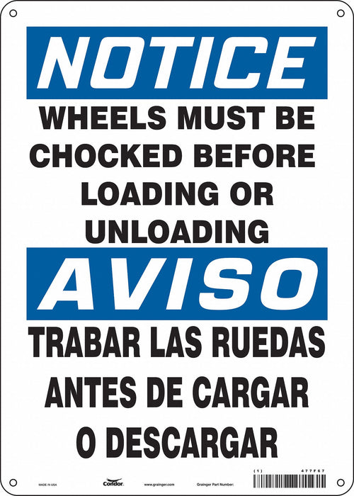 Safety Sign 14 inx10 in Aluminum