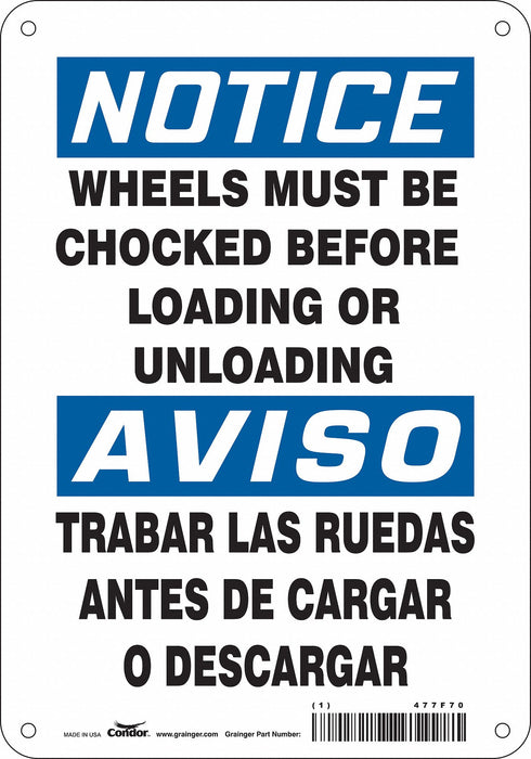 Safety Sign 10 in x 7 in Vinyl