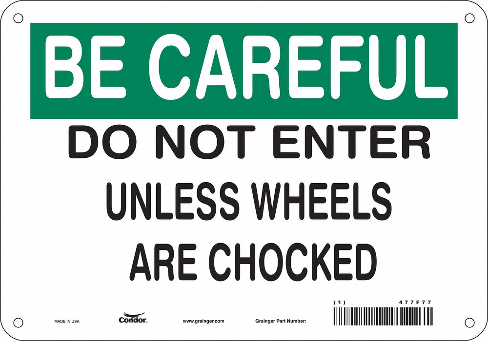 Safety Sign 7 in x 10 in Vinyl