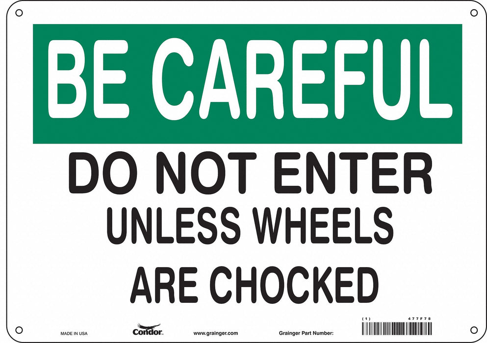 Safety Sign 10 in x 14 in Vinyl
