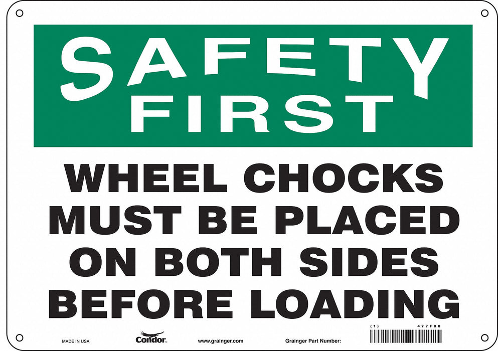 Safety Sign 10 inx14 in Aluminum
