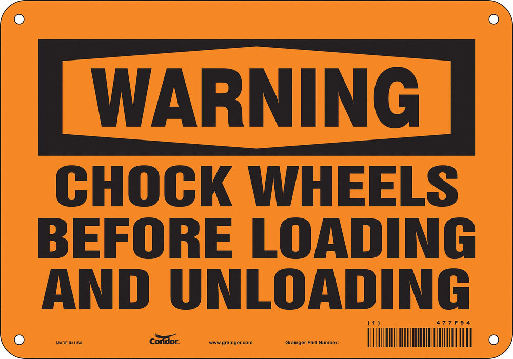 Safety Sign 7 in x 10 in Polyethylene