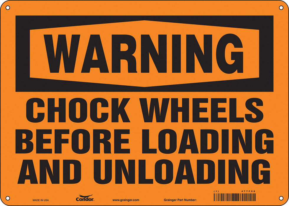 Safety Sign 10 in x 14 in Vinyl