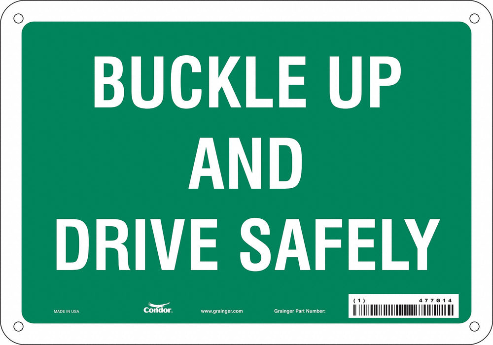 Safety Sign 7 inx10 in Vinyl