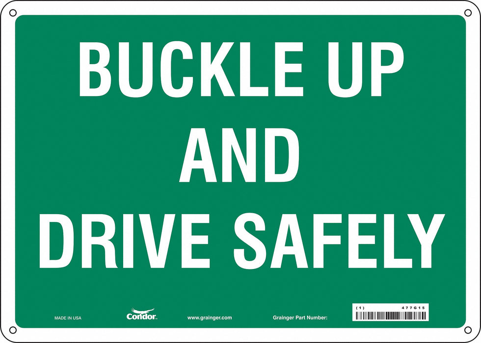 Safety Sign 10 inx14 in Vinyl