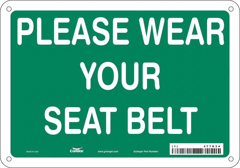 Safety Sign 7 in x 10 in Aluminum