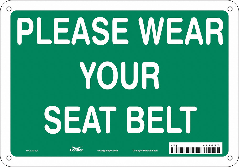 Safety Sign 7 inx10 in Polyethylene