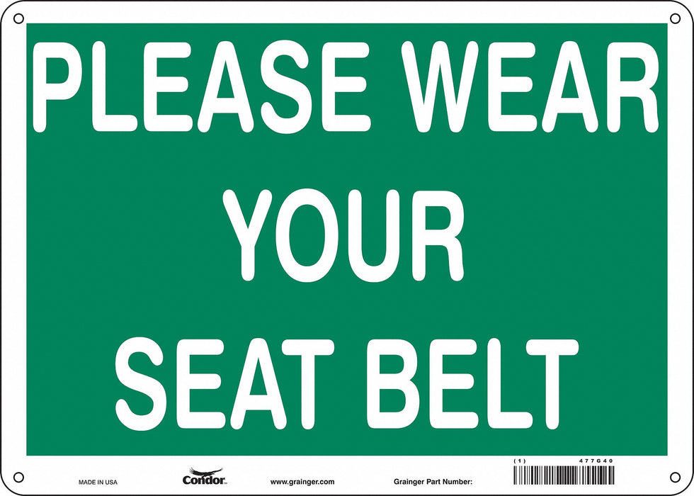 Safety Sign 10 inx14 in Vinyl