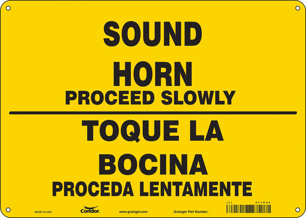 Safety Sign 10 inx14 in Aluminum