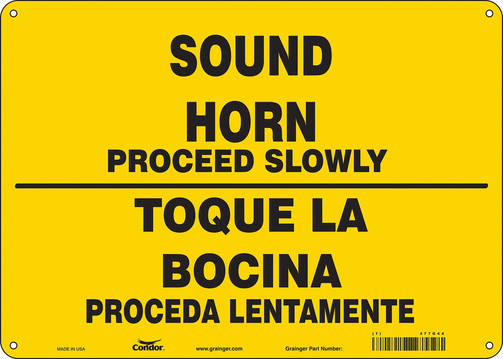 Safety Sign 10 inx14 in Polyethylene
