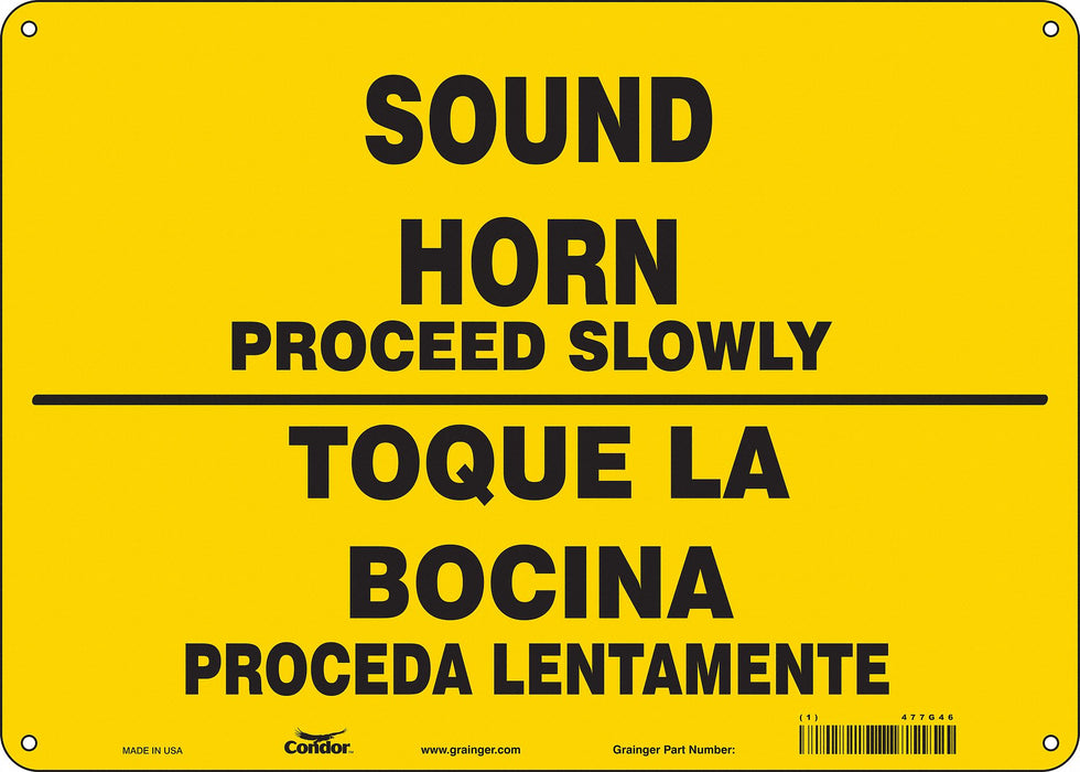 Safety Sign 10 inx14 in Vinyl